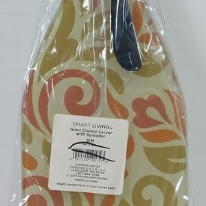 Smart Living Glass Cheese Server With Spreading Knife Brand New